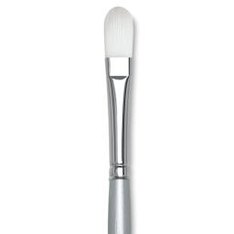 Silver Brush Silverwhite Synthetic Brush - Filbert, Long Handle, Size 6 close up