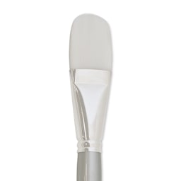 Silver Brush Silverwhite Synthetic Brush - Filbert, Long Handle, Size 16 close up
