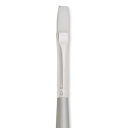Silver Brush Silverwhite Synthetic Brush - Flat, Long Handle, Size 2 close up
