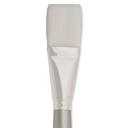Silver Brush Silverwhite Synthetic Brush - Flat, Long Handle, Size 16 close up