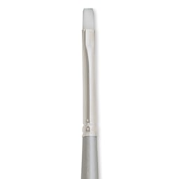 Silver Brush Silverwhite Synthetic Brush - Bright, Long Handle, Size 0 close up