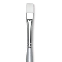Silver Brush Silverwhite Synthetic Brush - Bright, Long Handle, Size 4 close up