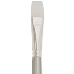 Silver Brush Silverwhite Synthetic Brush - Bright, Long Handle, Size 10 close up