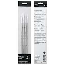 Liquitex Basics Synthetic Brushes - Set of 4, packaging