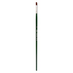 Silver Brush Ruby Satin Synthetic Brush - Flat, Size 2, Long Handle