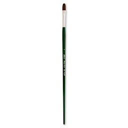 Silver Brush Ruby Satin Synthetic Brush - Filbert, Size 4, Long Handle