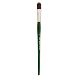 Silver Brush Ruby Satin Synthetic Brush - Filbert, Size 10, Long Handle
