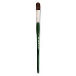 Silver Brush Ruby Satin Synthetic Brush - Filbert, Size 12, Long Handle