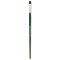Silver Brush Ruby Satin Synthetic Brush - Bright, Size 6, Long Handle