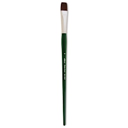 Silver Brush Ruby Satin Synthetic Brush - Bright, Size 10, Long Handle