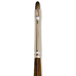 Silver Brush Monza Synthetic Mongoose Artist Brush - Short Filbert, Size 0 close up