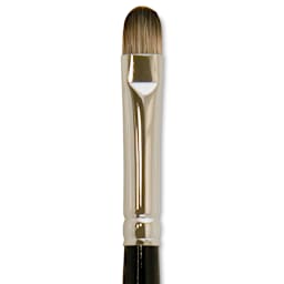 Silver Brush Monza Synthetic Mongoose Artist Brush - Short Filbert, Size 6 close up