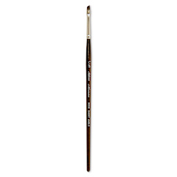 Silver Brush Monza Synthetic Mongoose Artist Brush - Short Angle, Short Handle, Size 1/8"