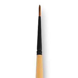 Dynasty Black Gold Brush - Fine Round, Long Handle, Size 1 close up