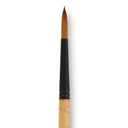 Dynasty Black Gold Brush - Fine Round, Long Handle, Size 14 close up