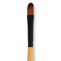 Dynasty Black Gold Brush - Filbert, Long Handle, Size 6 close up