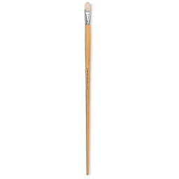Escoda Clasico Chungking White Bristle Brush - Filbert, Extra Long Handle, Size 22