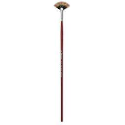 Escoda Badger Hair Brush - Fan, Long Handle, Size 2