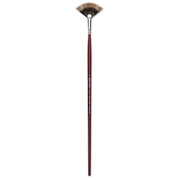 Escoda Badger Hair Brush - Fan, Long Handle, Size 4