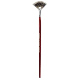 Escoda Badger Hair Brush - Fan, Long Handle, Size 6