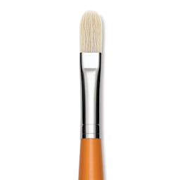 Isabey Chungking Interlocking Bristle Brush - Filbert, Long Handle, Size 5 close up