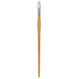 Isabey Chungking Interlocking Bristle Brush - Flat, Long Handle, Size 4