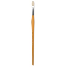 Isabey Chungking Interlocking Bristle Brush - Flat, Long Handle, Size 6
