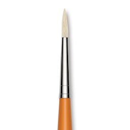 Isabey Chungking Interlocking Bristle Brush - Round, Long Handle, Size 2 close up
