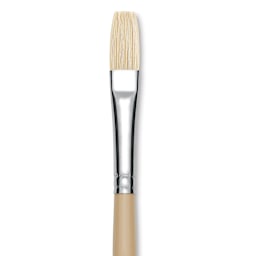 Robert Simmons Signet Brush - Flat, Long Handle, Size 6 close up