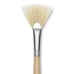 Robert Simmons Signet Brush - Fan Blender, Long Handle, Size 6 close up