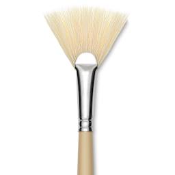 Robert Simmons Signet Brush - Fan Blender, Long Handle, Size 8 close up