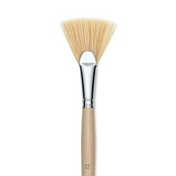Robert Simmons Signet Brush - Fan Blender, Long Handle, Size 12