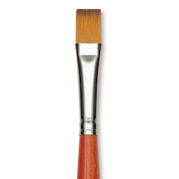 Raphael Golden Kaerell Brush - Flat, Long Handle, Size 10, close-up