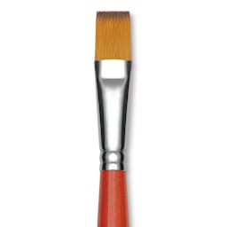 Raphael Golden Kaerell Brush - Flat, Long Handle, Size 14, close-up
