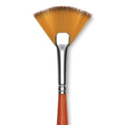 Raphaël Golden Kaërell Brush - Fan, Long Handle, Size 6, close-up