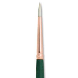 Silver Brush Grand Prix Super Brush - Round, Long Handle, Size 0 close up