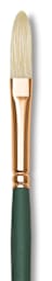 Silver Brush Grand Prix Super Brush - Extra Long Filbert, Long Handle, Size 4 close up