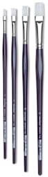 Da Vinci Impasto Brushes - 4 Flat Brushes upright
