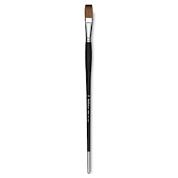 Old Holland Kolinsky Sable Brush - Flat, Long Handle, Size 18