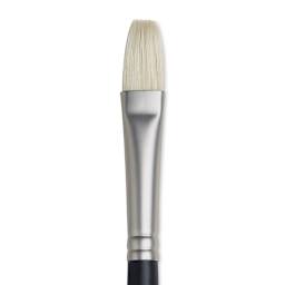 Winsor & Newton Artists' Oil Brush - Flat, Long Handle, Size 7