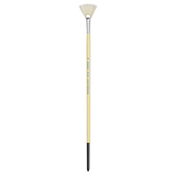 Isabey Chungking Interlocking Bristle Brush - Fan, Long Handle, Size 3