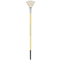 Isabey Chungking Interlocking Bristle Brush - Fan, Long Handle, Size 6