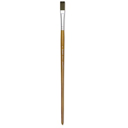 Isabey Isacryl Synthetic Brush - Long Flat, Long Handle, Size 6