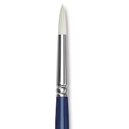 Silver Brush Bristlon Stiff White Synthetic Brush - Round, Size 4 (close-up)