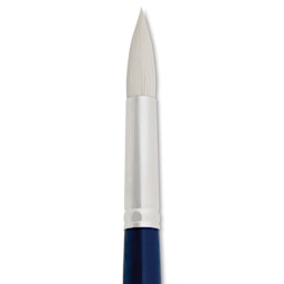 Silver Brush Bristlon Stiff White Synthetic Brush - Round, Size 12 (close-up)