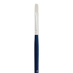 Silver Brush Bristlon Stiff White Synthetic Brush - Flat, Size 2 (close-up)