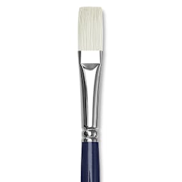 Silver Brush Bristlon Stiff White Synthetic Brush - Flat, Size 8 (close-up)