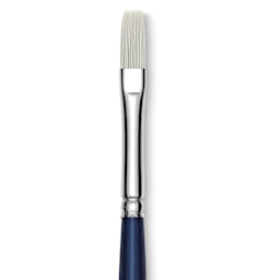 Silver Brush Bristlon Stiff White Synthetic Brush - Flat, Size 2/0 (close-up)
