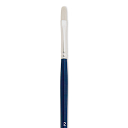 Silver Brush Bristlon Stiff White Synthetic Brush - Filbert, Size 2 (close-up)