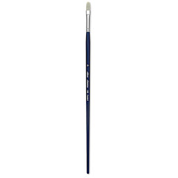 Silver Brush Bristlon Stiff White Synthetic Brush - Filbert, Size 3
